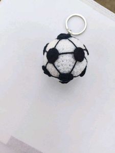 Handmade Crochet Basketball Keychain