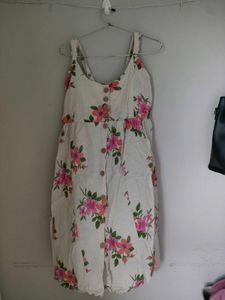 Floral Button-Front Midi Dress
