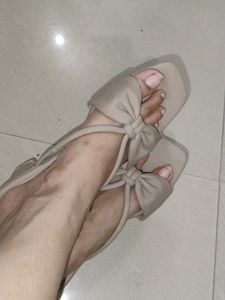 Stylish Bow Slip-On Sandals