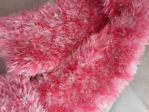 Fluffy Pink Scarf