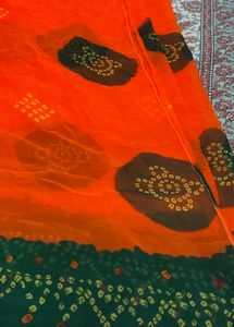 bandhni georgette saree