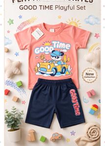 Boys/Girls "Good Time" T-Shirt &amp; Shorts Set