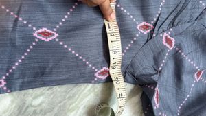 Stylish Grey Kurta with Pink Diamond Print