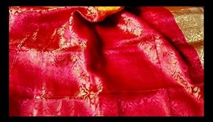 Yellow &amp; Orange Silk Saree