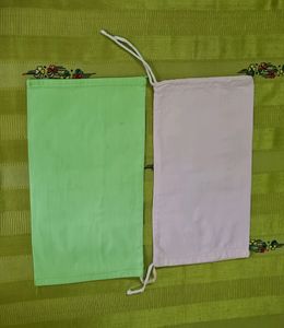 2 Small round pillow / Bolster Covers: pink green