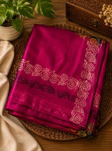 💖 Madhurima Batik Cotton Silk Saree 💖