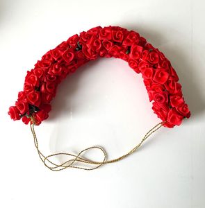 Artificial Red Rose Gajra