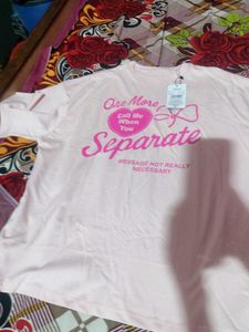 Cute Pink typoGraphic long T-Shirt