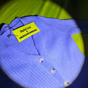 Korean knit blue