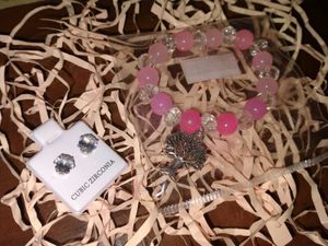 Charming Beaded Bracelet and Earrings Set