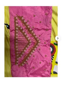 Elegant Pink Saree with Embellished Blouse