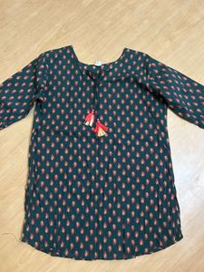 Printed Tunic with Tassels