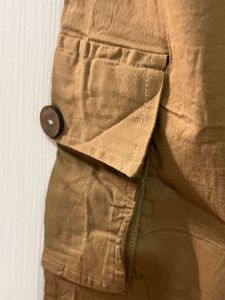 Kids' khakhi Brown Cargo Pants