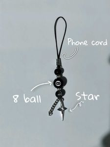 8 Ball Star Phone Charm