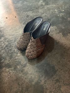 Stylish Brown Wedge Sandals
