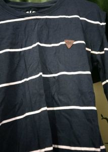 Striped Long  cold shoulder Sleeve T-Shirt