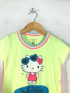Neon Green Printed T-Shirt(Girl’s)