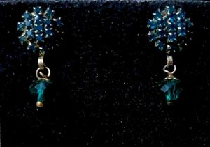 Sparkling Teal Gemstone Earrings