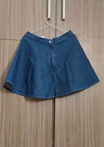 Denim Flare Skirt