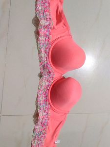Peach Colour Tube Bra...
