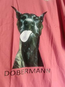 Pink Doberman Graphic Tee