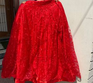 Stunning Red Embellished Lehenga