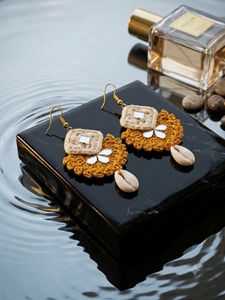Boho Crochet Earrings with Shells(Navratri)