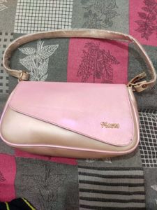 Chic Pink Patent Shoulder Bag