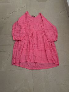 Pink Tiered Babydoll Dress