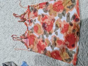 vero moda Floral Print Spaghetti Strap Top