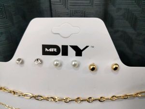 Jewelry Set - Chain Necklaces &amp; Ball Earrings