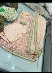 Beautiful Peach Kurta Set with Dupatta