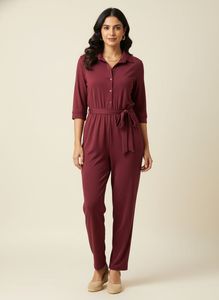 Maroon Jumpsuit