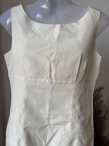 Elegant Cream Sleeveless Dress