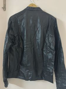 Black Faux Leather Moto Jacket