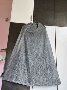 Women's Black &amp; Silver 4-Piece Western Lehenga Set