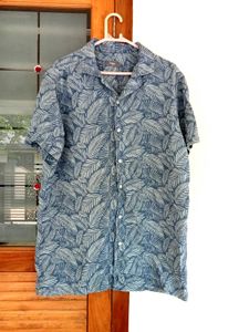 Men's Short Sleeve Tropical Print Shirt