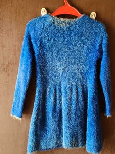 Blue Fuzzy Dress