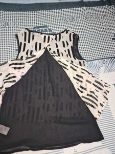 X-Life Black &amp; White Graphic Top