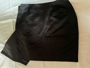 Black satin skirt