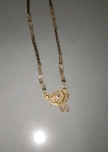 Gold Plated Mangalsutra And Earrings
