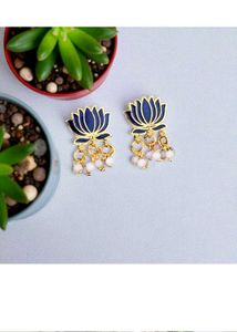 Blue Lotus Necklace and Earring Set