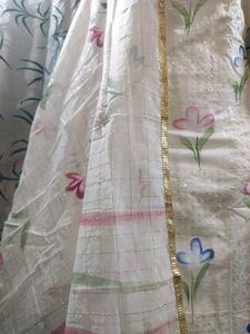 Chanderi Silk Brush Print Designer Dress Material