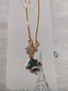 Black Pendant With Chain