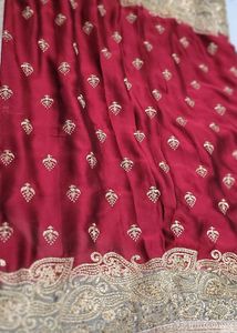 [Super Sale]🥳 New Hot Red Saree Without Blouse