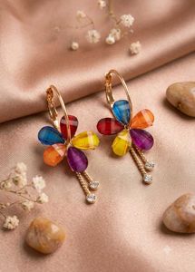 Colorful Flower Dangle Earrings