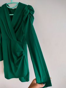 Urbanic Olive Green Bodycon Midi Dress