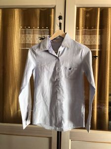Stylish Light Blue Button-Up Shirt☁️🕶️