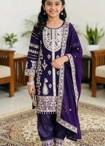 Beautiful Girls Embroidered Pakistani  Kurta Set