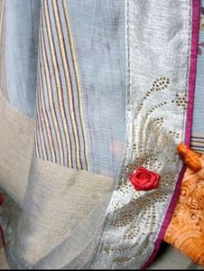 Combo Beautifull Siroski Diamond Work Saree And Patch Work Zari Saree